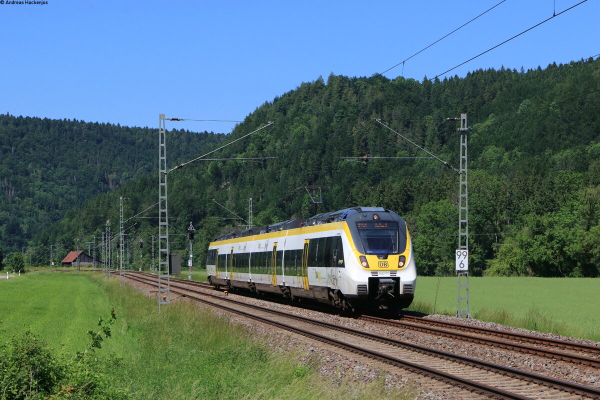 3442 212 als RE 17647 (Stuttgart Hbf-Rottweil) bei Grünholz 13.6.21
