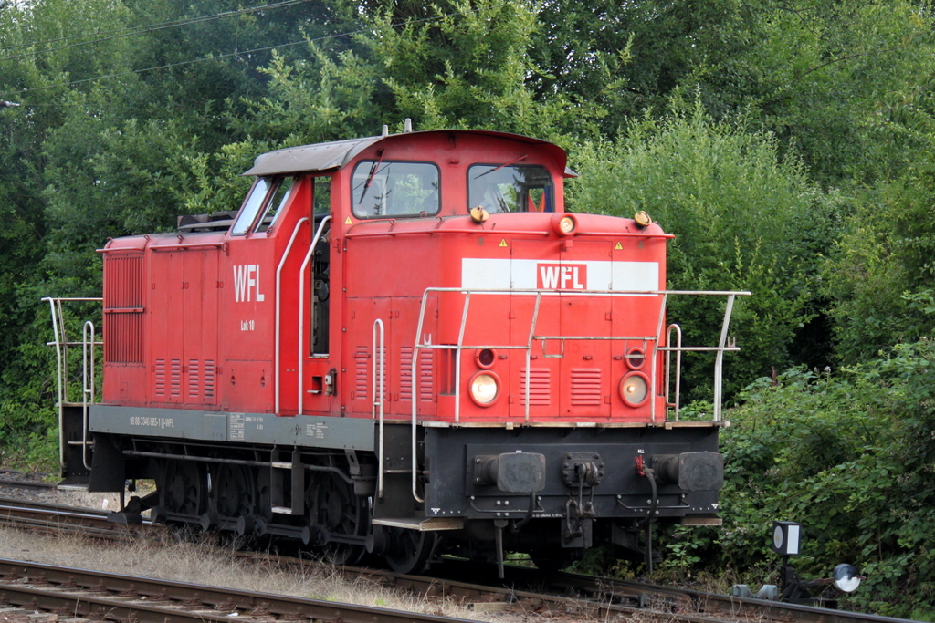 346 685-1(WFL 10)lies sich am 05.07.2014 gegen 08:12 Uhr im Bahnhof Rostock-Bramow blicken.