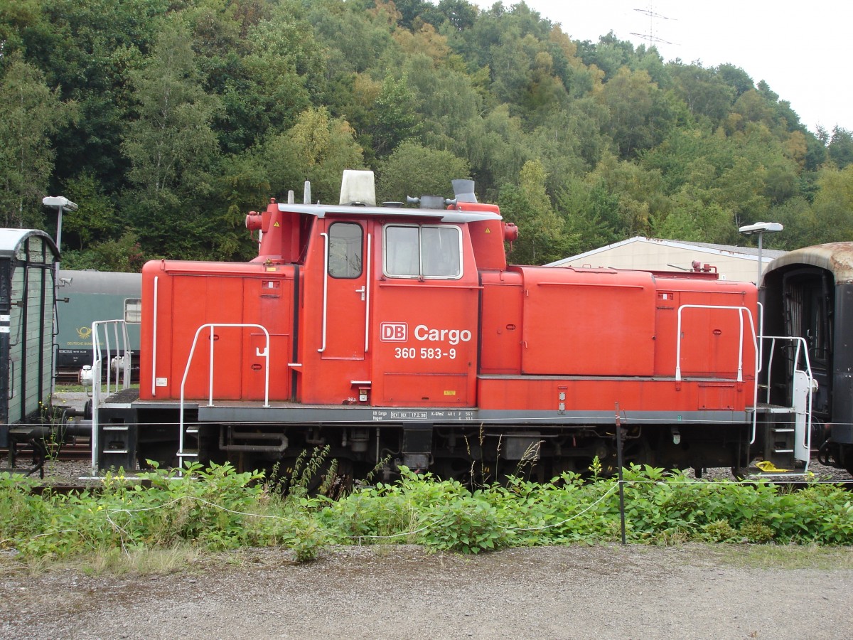 360 583-9 DB Cargo Eisenbahnmuseum Bochum-Dalhausen August 2009 - Bahnvideos in Youtube - http://www.youtube.com/user/cortiferroviariamato/videos 