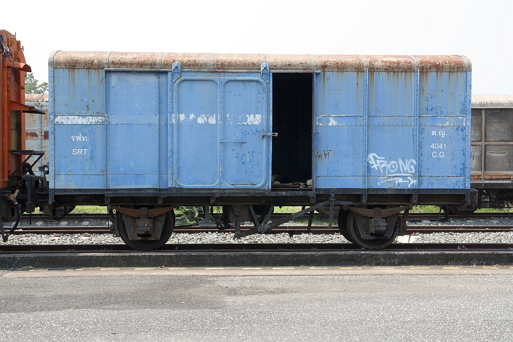 ต.ญ.4041 (ต.ญ.=C.G./Covered Goods Wagon) am 26.März 2023 im Gelände der Sila At Station.