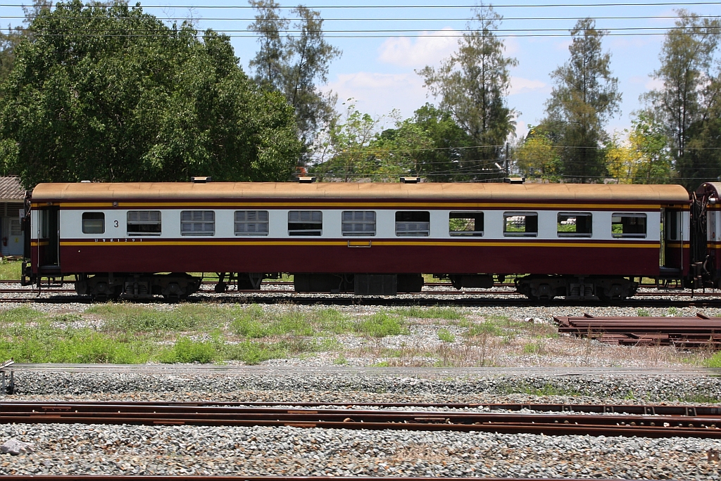 บชส. 1291 (บชส. =BTC./Bogie Third Class Carriage) am 19.Mai 2018 in der Sila At Station.
