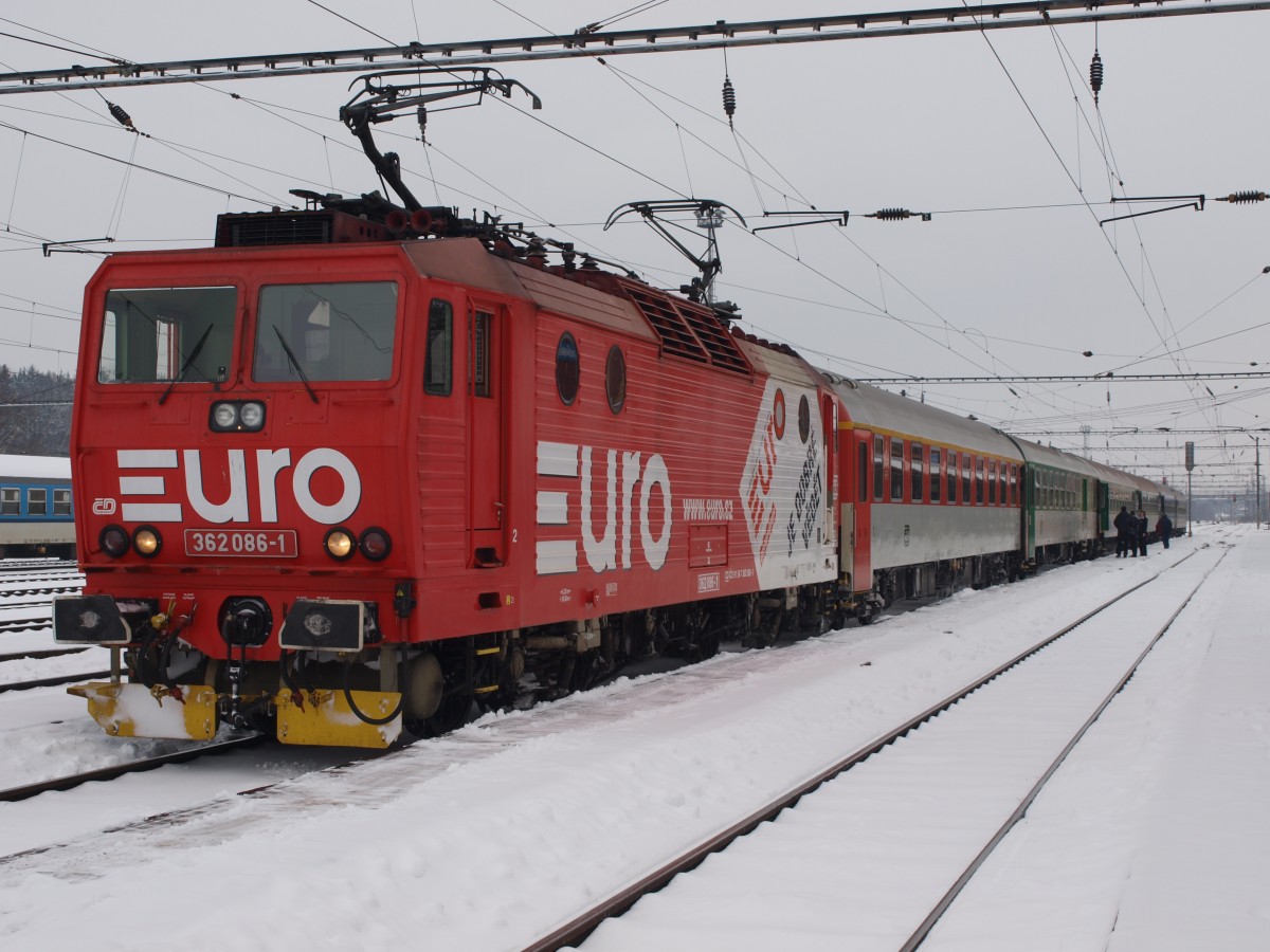 362 086-1 am 23.02.2013 in Veselí nad Lužnicí.