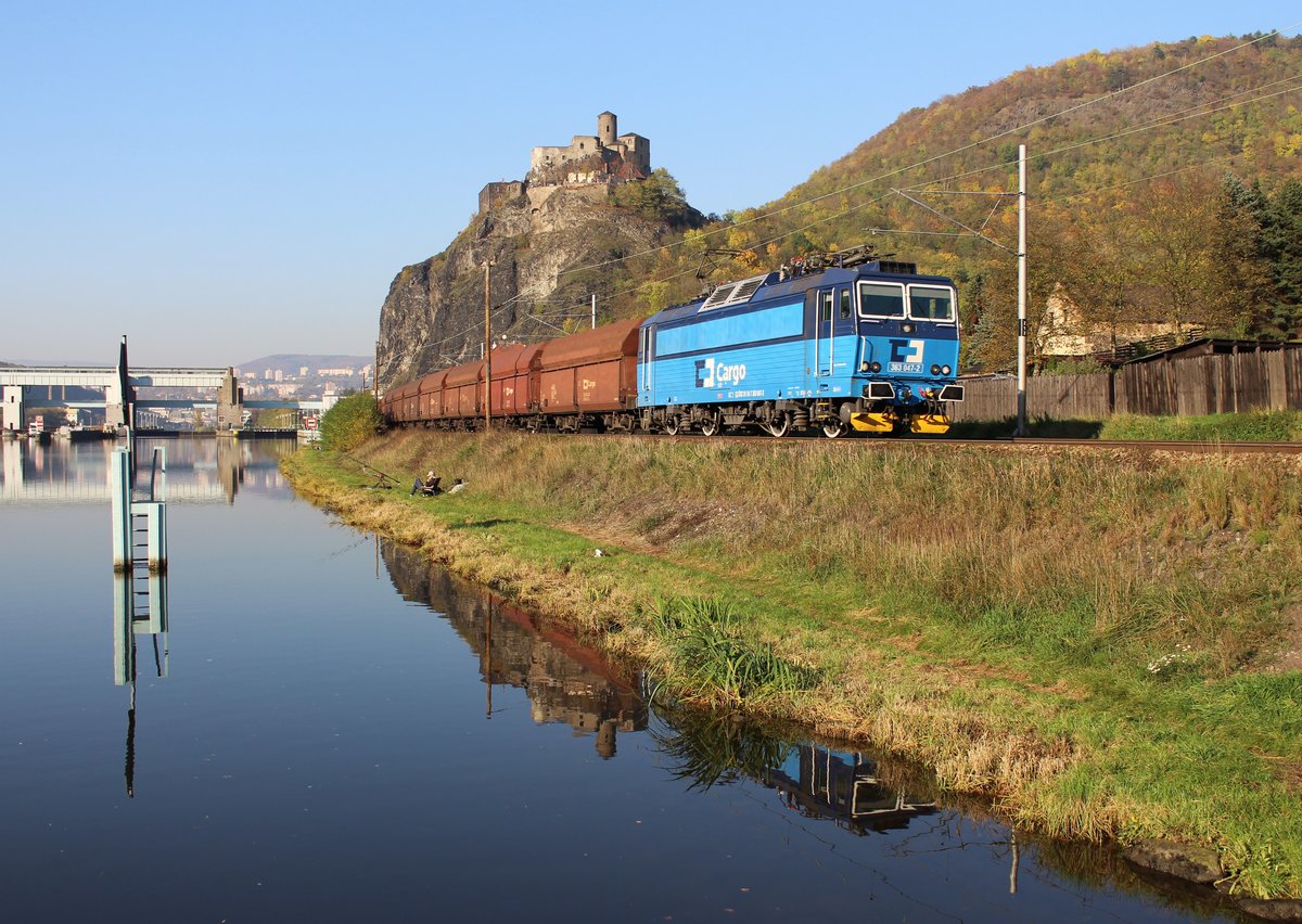 363 047-2 zu sehen am 16.10.17 in Ústí nad Labem-Střekov.