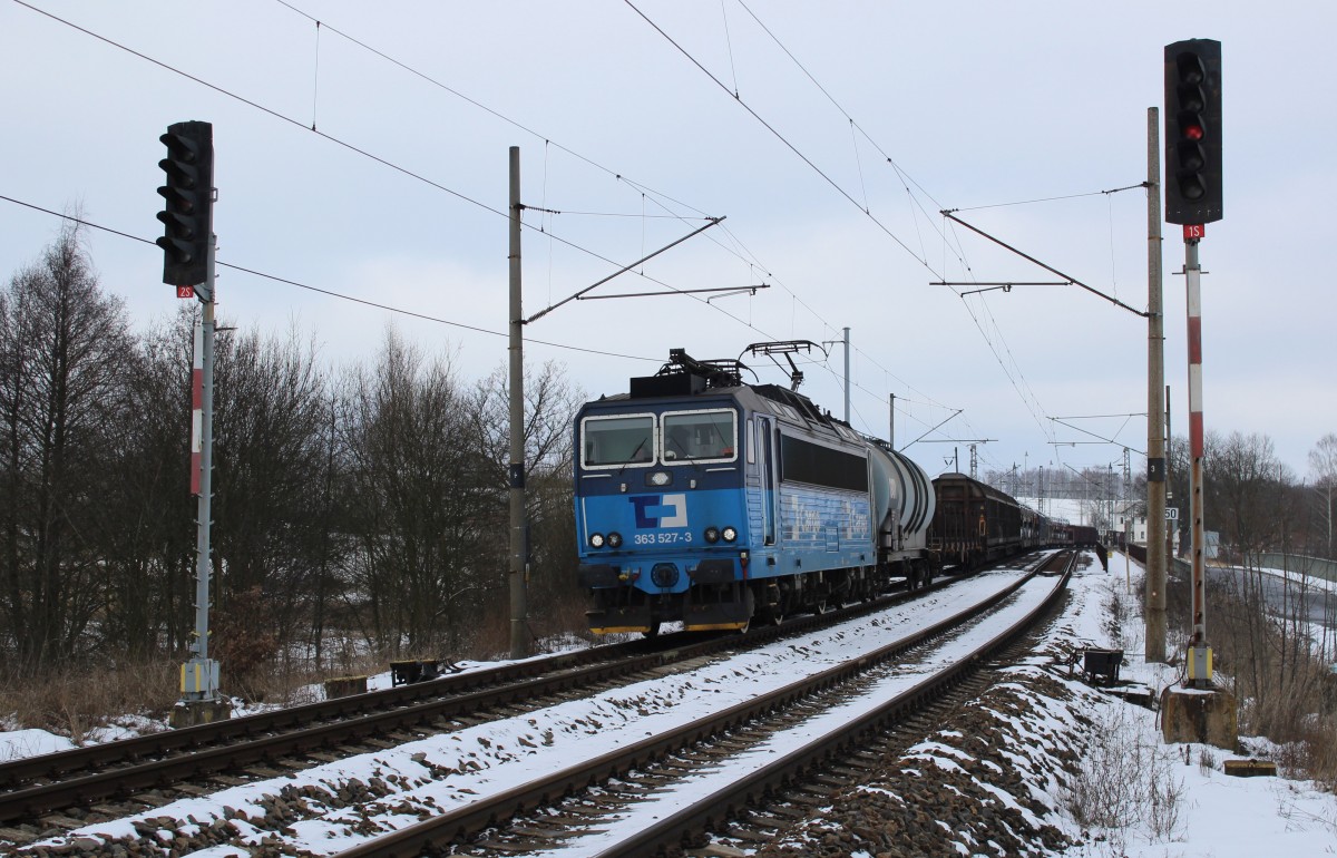 363 527-3 zu sehen am 01.02.15 bei Jindřichov.