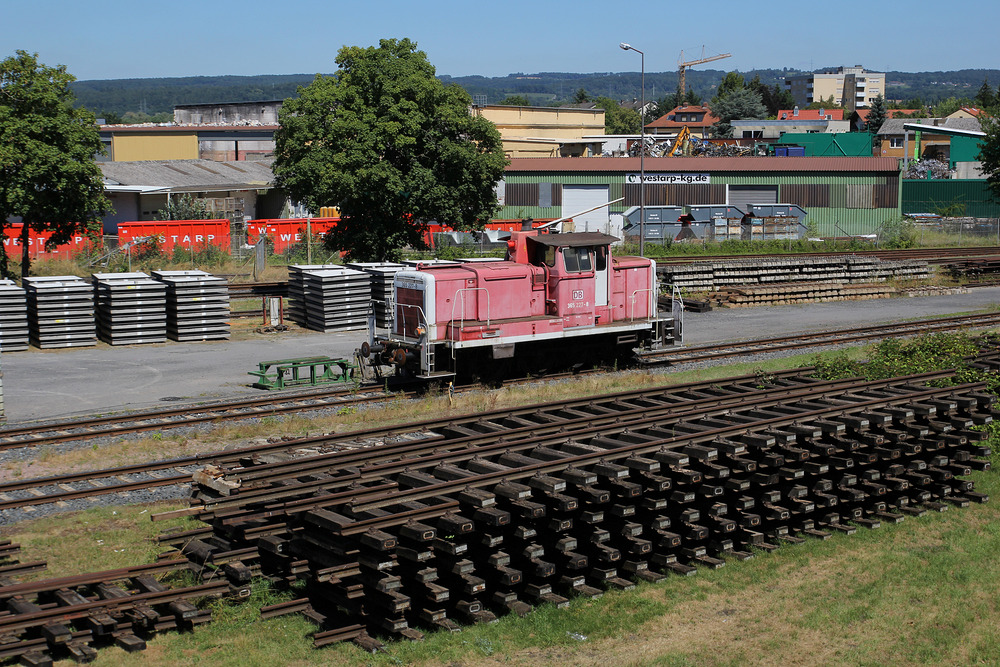 365 227 der Nordbayerischen Eisenbahn, aufgenommen am 31.07.2013 in Aschaffenburg.