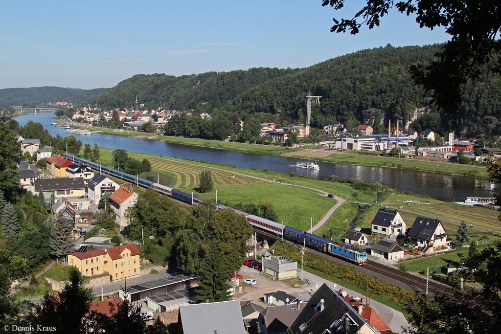 371 201 mit EC 171 am 07.09.2013 bei Krippen.
