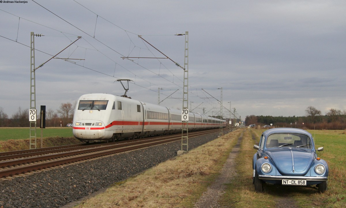 401 0** als ICE 279 (Berlin Ostbahnhof-Interlaken Ost) bei Forchheim 7.1.14