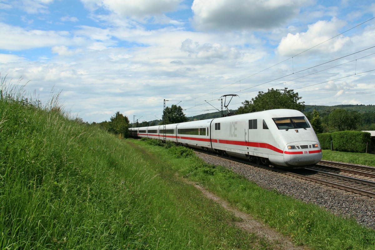401 057-5 als ICE 279 von Berlin Ostbahnhof nach Basel SBB am Nachmittag des 08.08.15 bei Kollmarsreute.