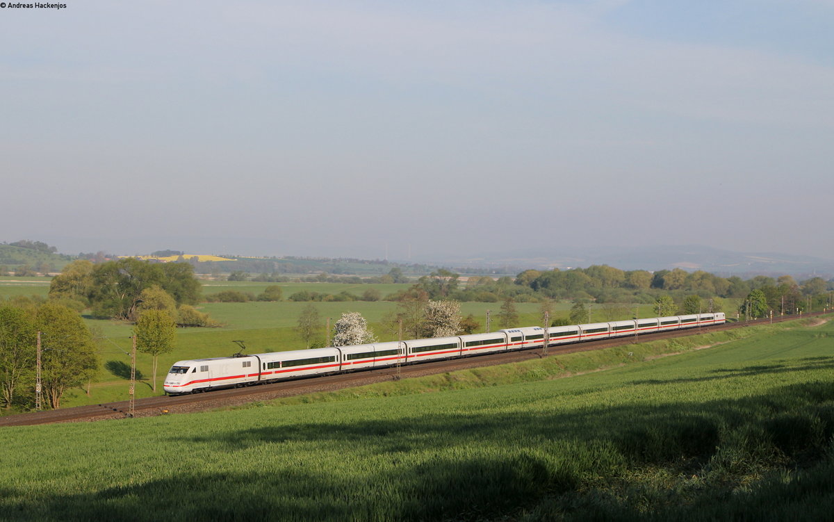 401 069-0  Worms  als ICE 973 (Kiel HBf-Stuttgart Hbf) bei Hohnstedt 6.5.16