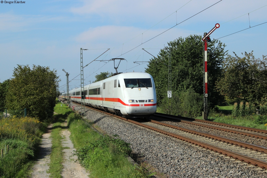 401 074-0  Zürich  an der Bk Basheide bei Rheinstetten, 06.09.2014.