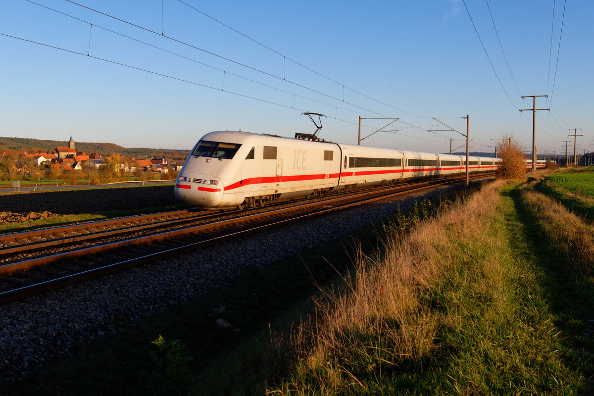401 088 DB Fernverkehr  Hildesheim  als ICE bei Markt Bibart Richtung Würzburg, 05.11.2020
