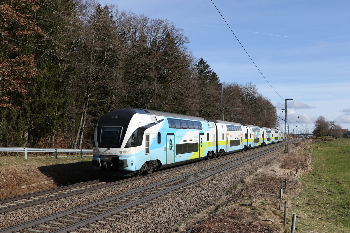 4010 021 aus Wien kommend am 24. Februar 2024 bei Hufschlag/Traunsteein.