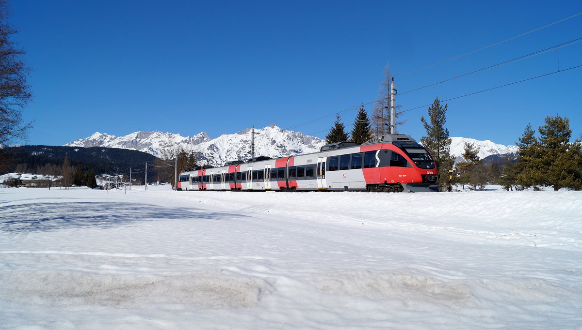 4024 061-6 als S 5453/S5 (Scharnitz - Innsbruck Hbf) bei Krinz, 27.02.2019.