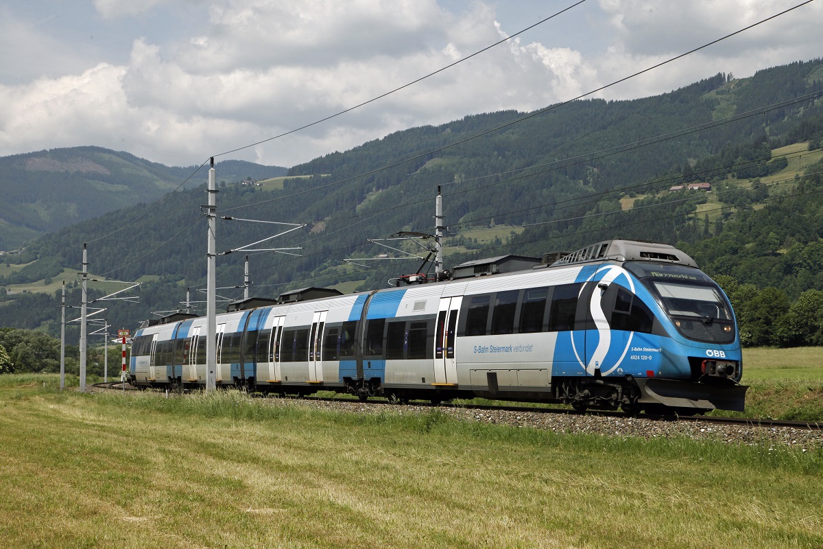4024 120 als REX 1708 bei St.Georgen ob Judenburg am 8.06.2015.