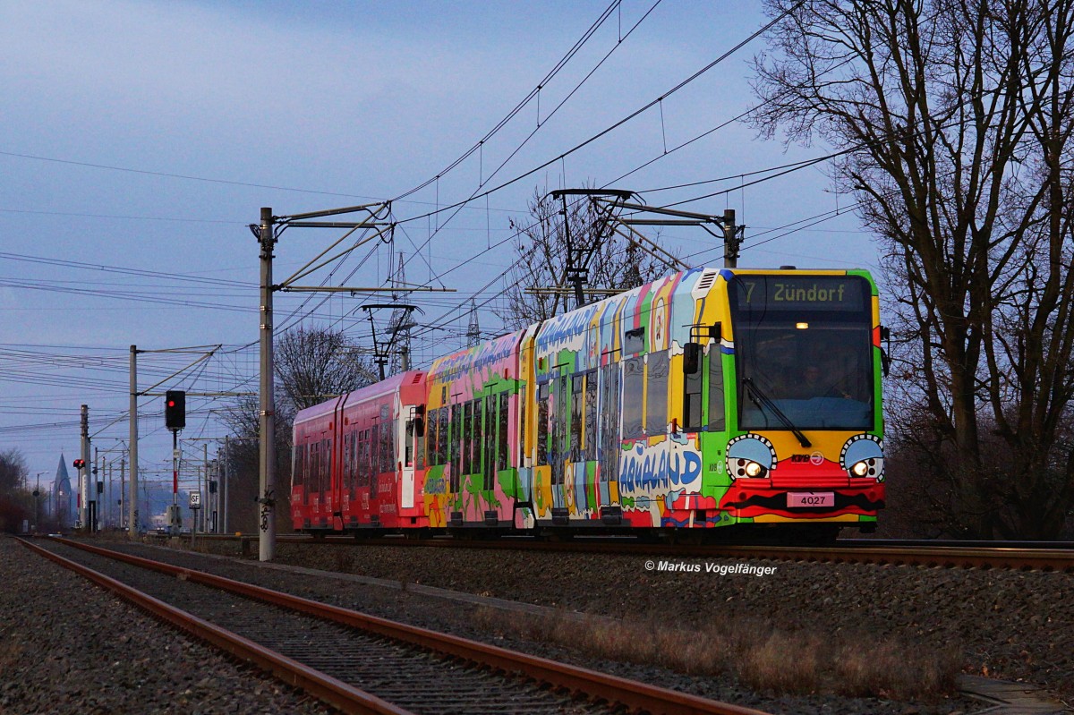4027 auf der EBO-Strecke in Frechen am 05.01.2014.