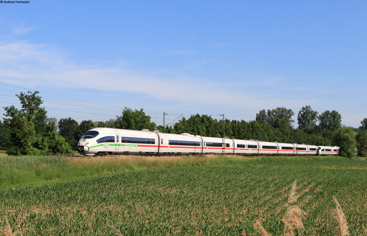 403 013-6  Treuchtlingen  und 403 052-4  Mönchengladbach  als ICE 101 (Dortmund Hbf-Basel SBB) bei Riegel 16.6.21