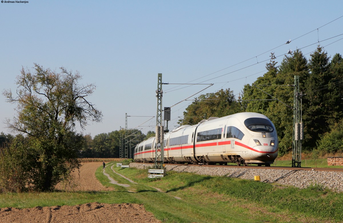 403 018-5  Münster(Westf)  und 403 035-9  Konstanz  als ICE 519 (Dortmund Hbf-Stuttgart Hbf) bei Helmsheim 1.10.15