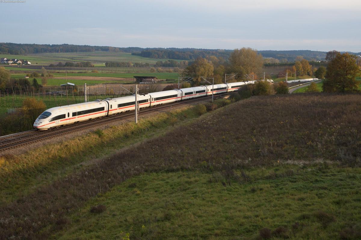 403 019  Bergisch Gladbach  mit dem ICE 528 von München Hbf nach Dortmund Hbf bei Fahlenbach, 21.10.2017