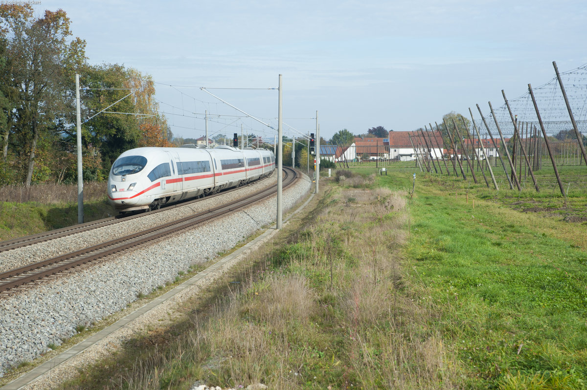403 026  Neunkirchen  als ICE 525 von Dortmund nach München Hbf bei Rohrbach, 21.10.2017