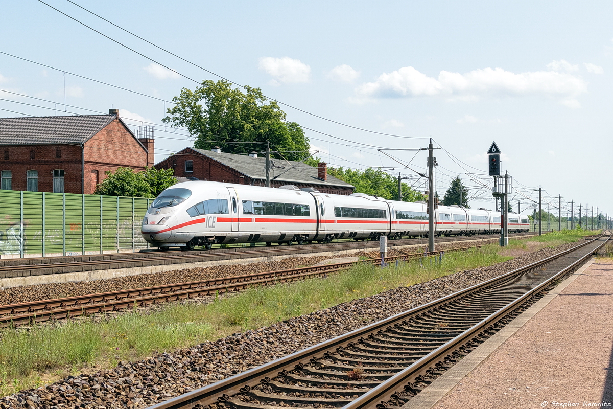 403 037-5  Stuttgart  als ICE 1632 von Berlin Ostbahnhof nach Frankfurt(Main)Hbf in Großwudicke. 04.06.2019