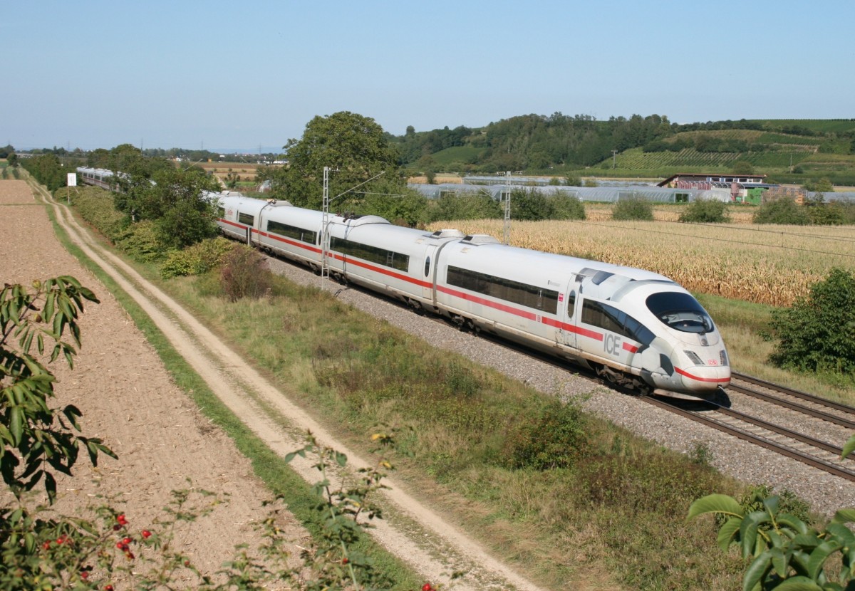 403 512 als ICE 207 (Dortmund Hbf–Basel SBB) am 16.09.2012 zwischen Buggingen und Mllheim (Baden)