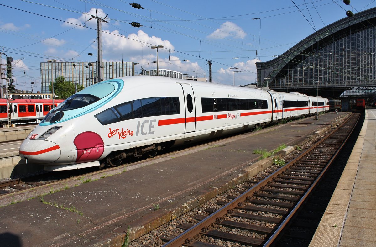 403 514-3  Bergisch Gladbach  wird am 25.05.2019 als ICE201 nach Basel SBB im Kölner Hauptbahnhof bereitgestellt.