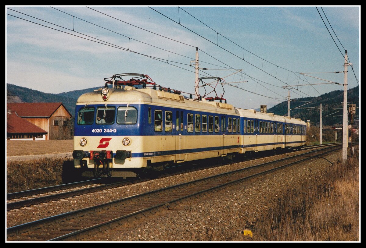 4030 244 als R4219 bei Leoben am 4.03.2002