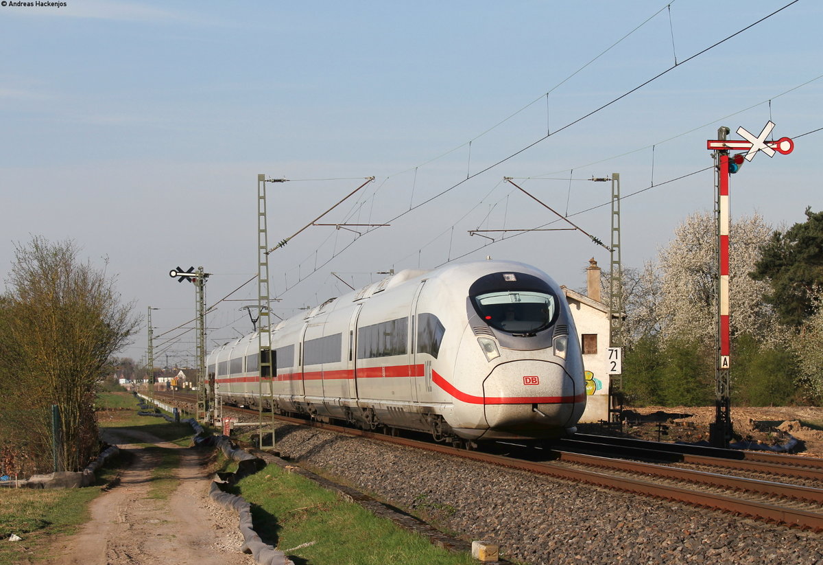 407 009-0 als ICE 9571 (Paris Est-Stuttgart Hbf) an der Bk Basheide 31.3.17