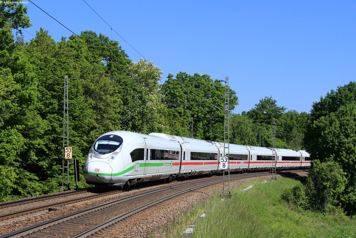 407 016-5 als ICE 516 (Stuttgart Hbf-Dortmund Hbf) bei Maulbronn West 7.5.20