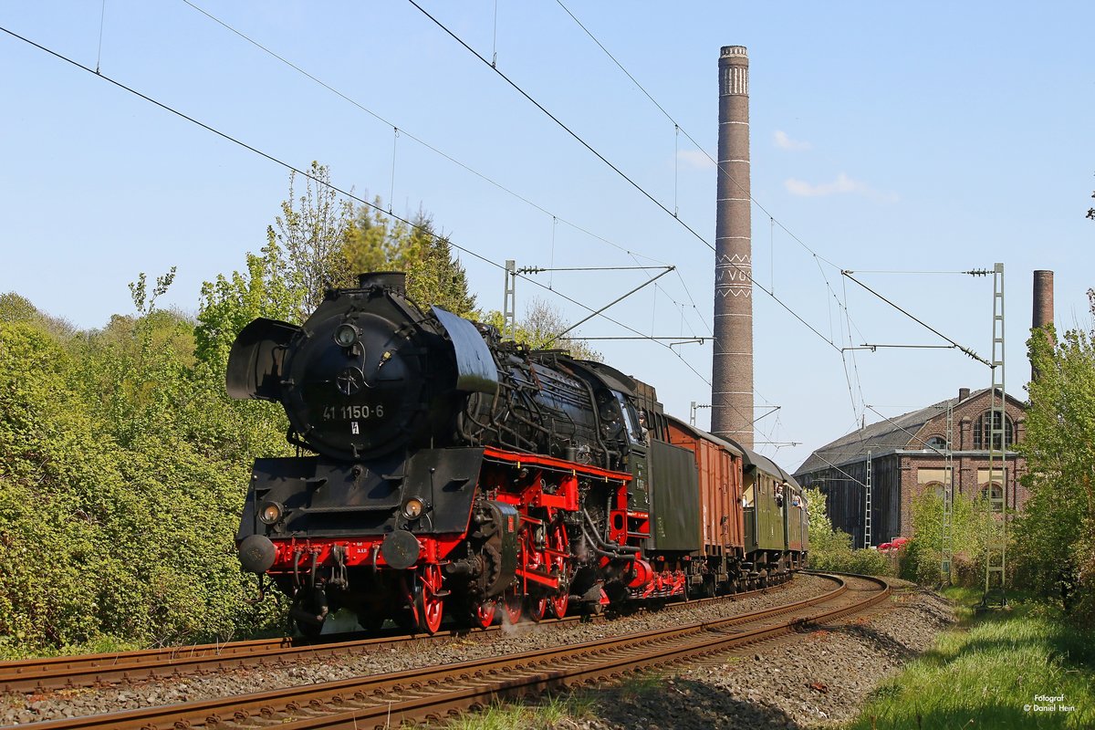 41 1150-6 mit Pendelzug in Essen Horst, April 2017.