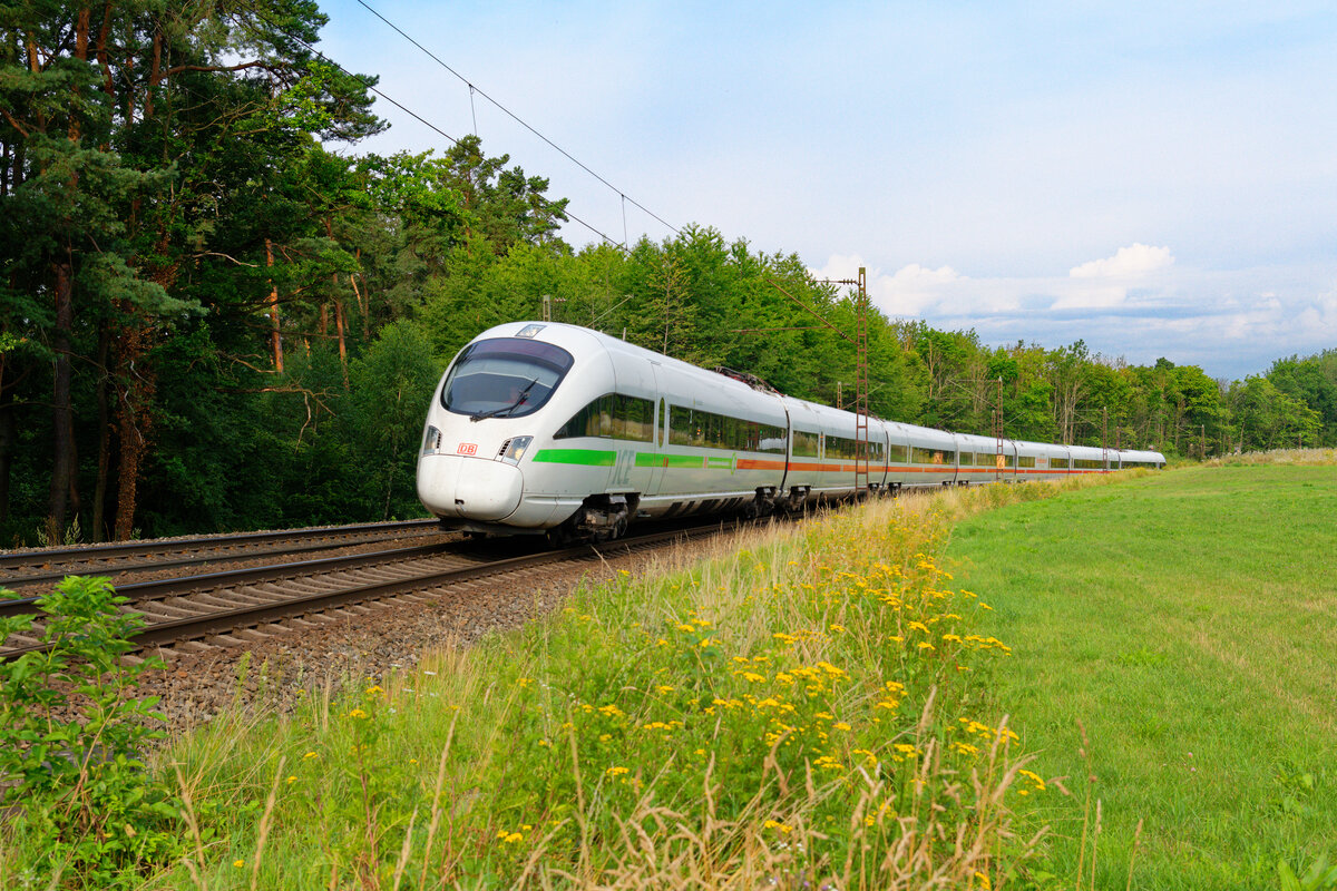 411 004 DB Fernverkehr  Arnstadt  als ICE 21 (Frankfurt (Main) Hbf - Wien Hbf) bei Burgthann, 02.08.2020