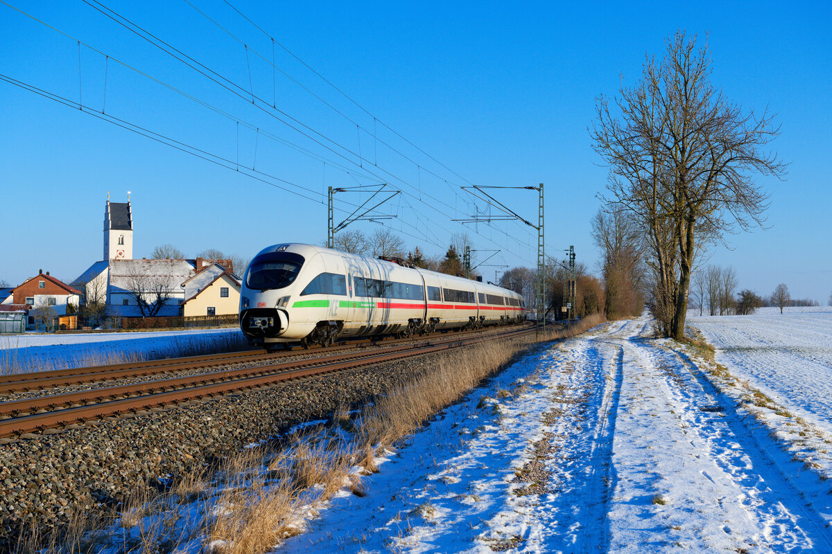 411 006 DB Fernverkehr  Erfurt  als ICE 90 (Wien Hbf - Hamburg-Altona) bei Moosham, 13.02.2021