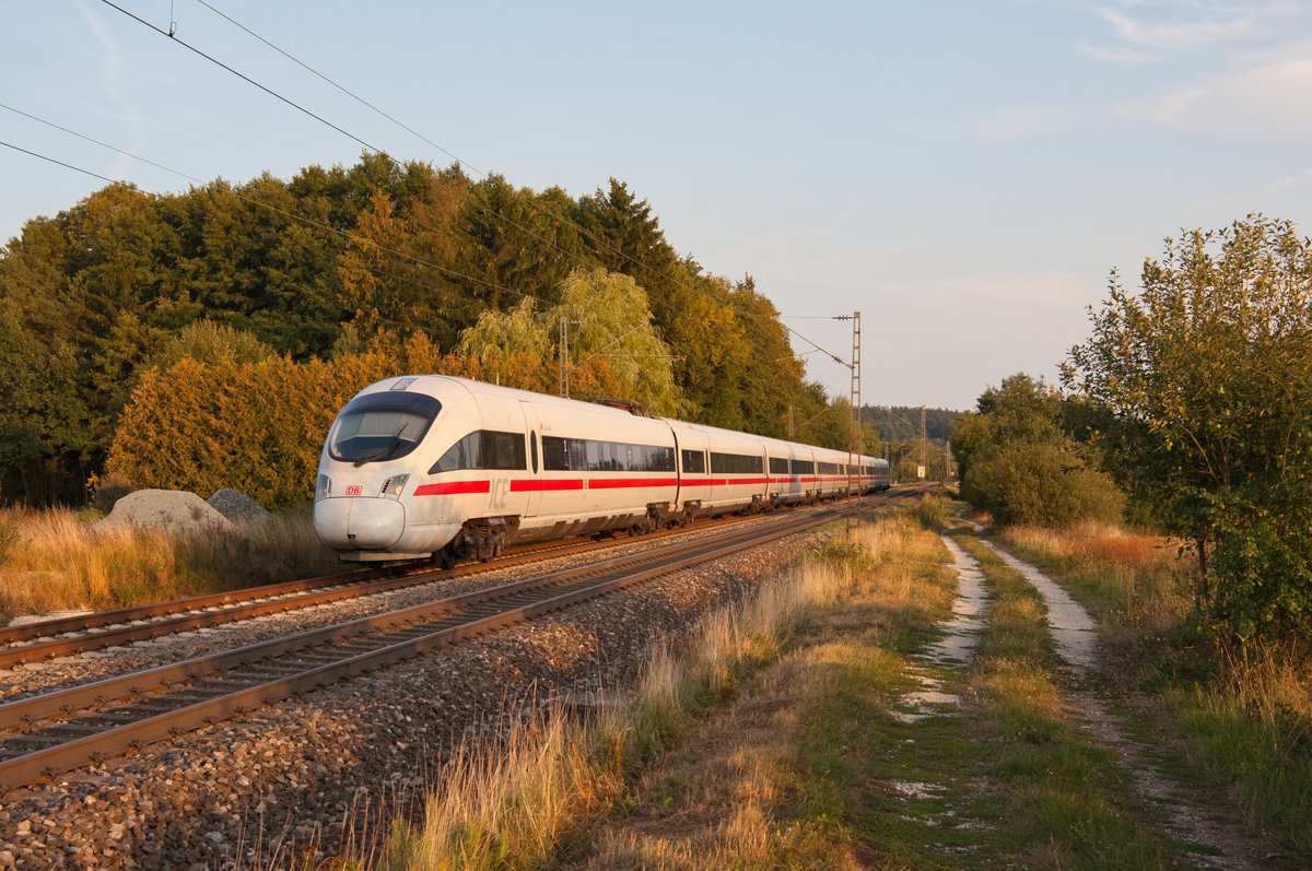 411 009  Güstrow  als ICE 22 von Wien nach Frankfurt bei Postbauer-Heng, 28.08.2018