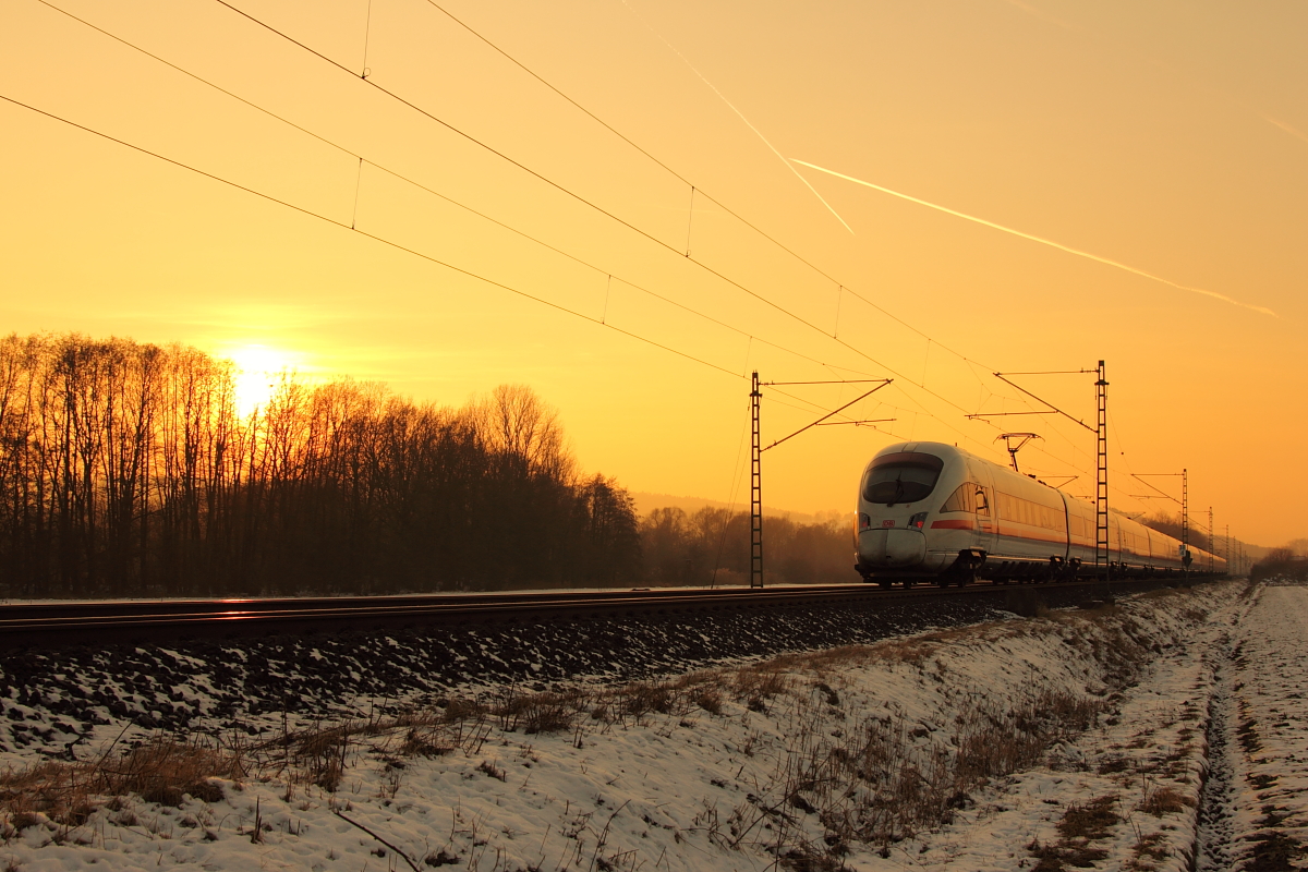 411 029-2  Kiel  bei Hochstadt/ Marktzeuln am 28.01.2017.