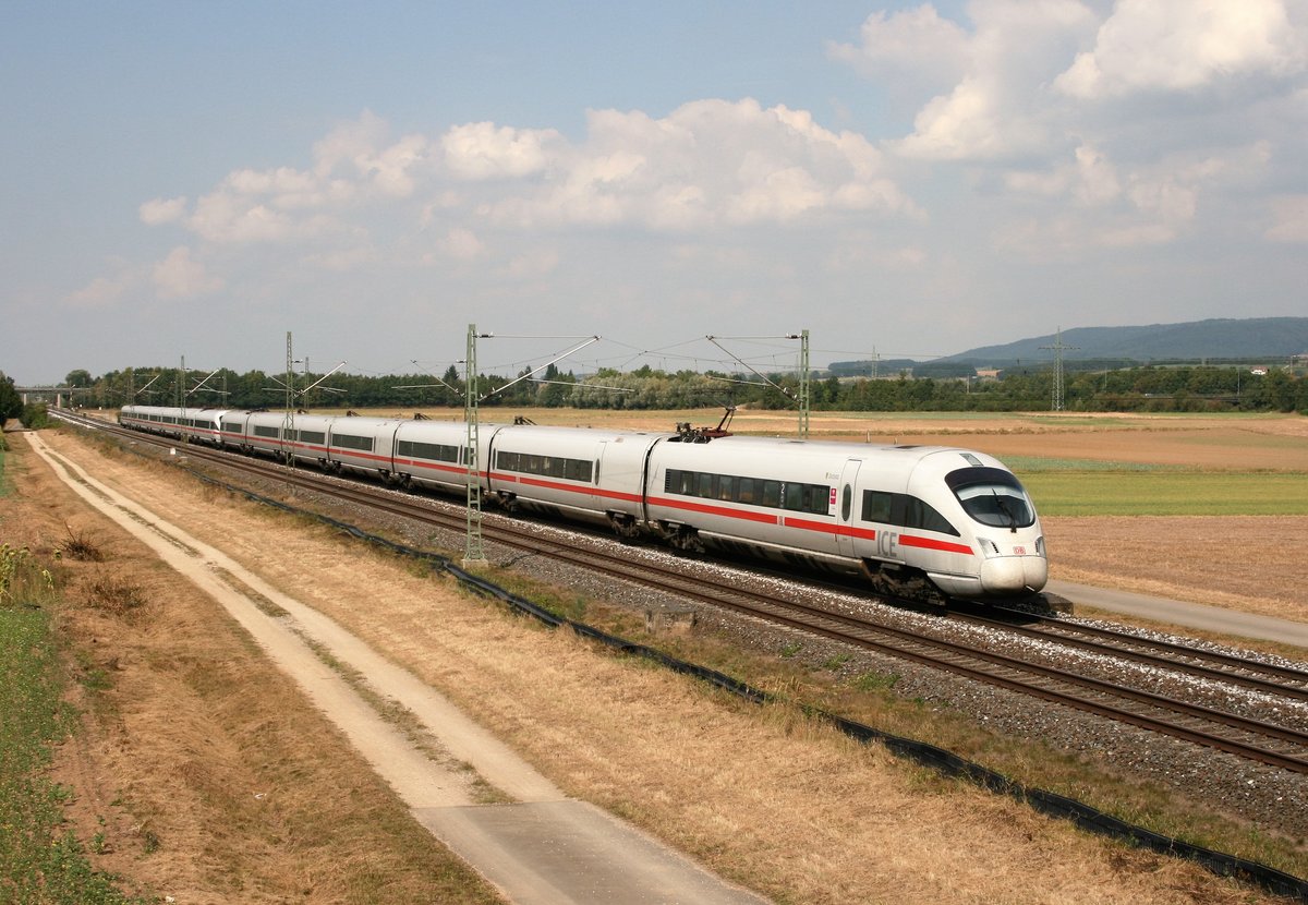 411 071 als ICE 1508 (München Hbf–Berlin–Hamburg-Altona) am 10.09.2016 zwischen Forchheim und Eggolsheim