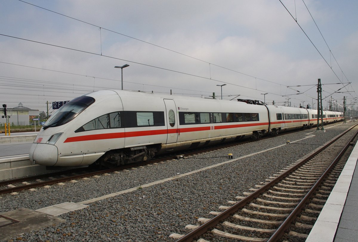 411 568-9  Ellwangen  fährt am 13.5.2017 als ICE1555 von Frankfurt(Main) Hauptbahnhof nach Dresden Hauptbahnhof in den Leipziger Hauptbahnhof ein.