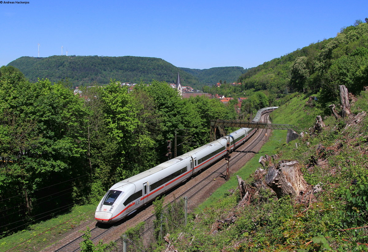 412 006-8  Martin Luther  als ICE 593 (Berlin Gesundbrunnen-München Hbf) bei Geislingen 6.5.20