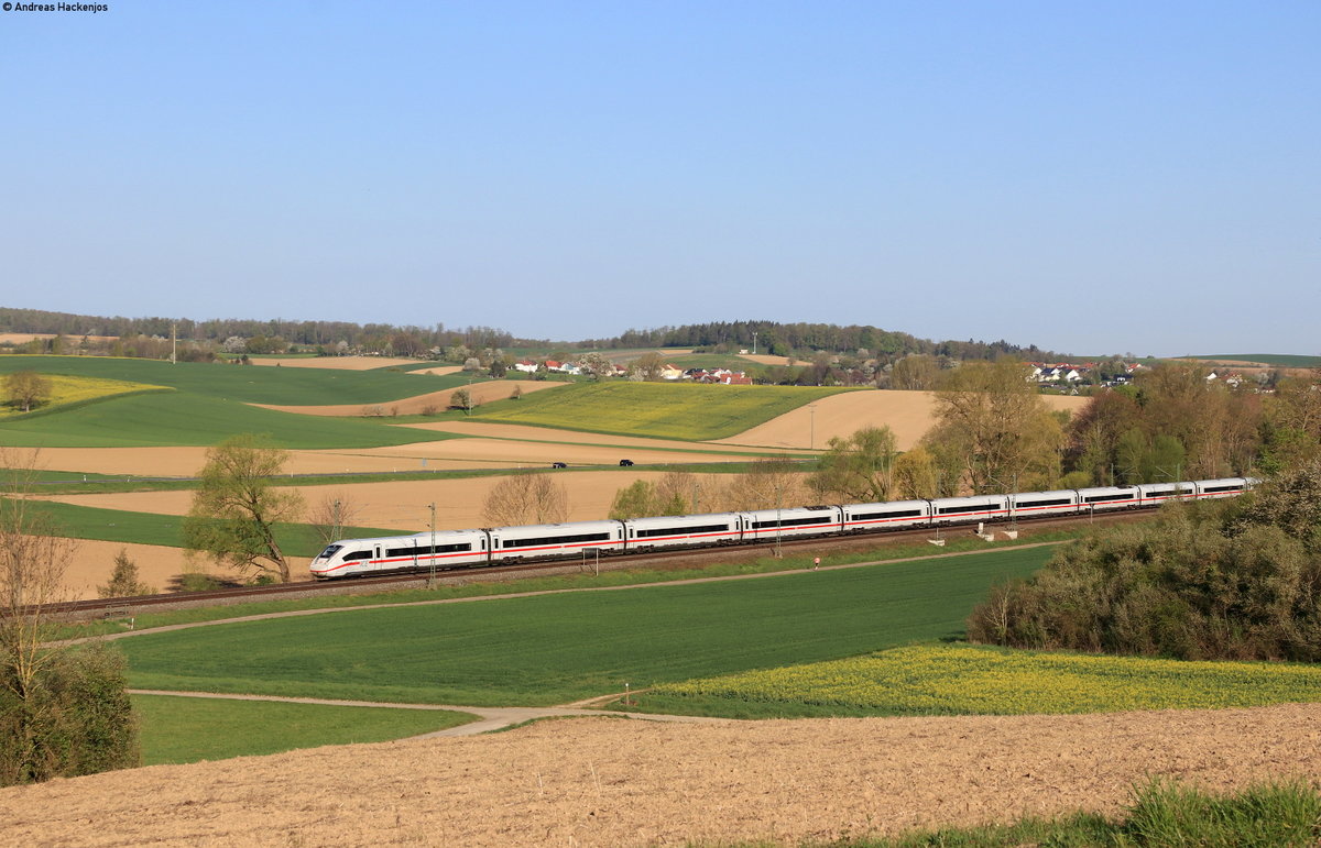 412 010-0 als ICE 591 (Hannover Hbf-München Hbf) bei Helmsheim 11.4.20