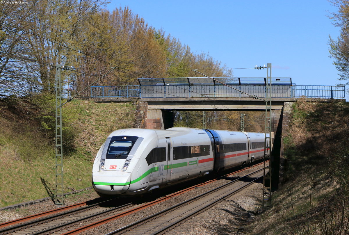 412 028-2 als ICE 73 (Kiel Hbf-Basel Bad Bf) bei Tunsel 31.3.20