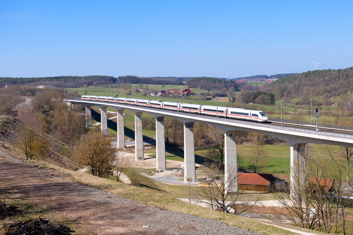 412 039 (Tz 9039) DB Fernverkehr als ICE 787 (Hamburg-Altona - München Hbf) bei Emskirchen, 30.03.2021