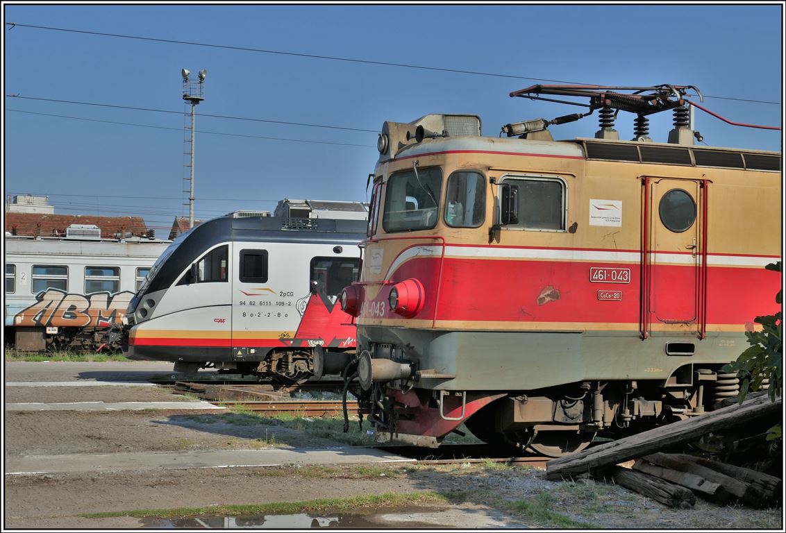 412-050, 6111 109-2 und 461-043 in Podgorica. (22.07.2019)