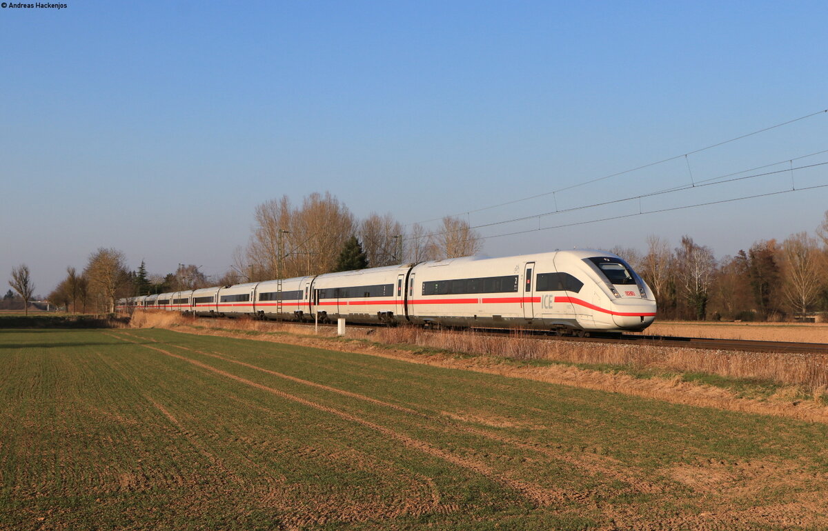 412 050 als  ICE 371 (Berlin Ostbahnhof – Interlaken Ost) bei Riegel 4.3.22