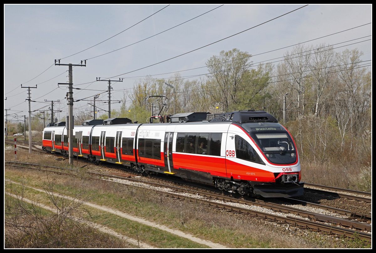 4124 027 bei Götzendorf am 2.04.2019.