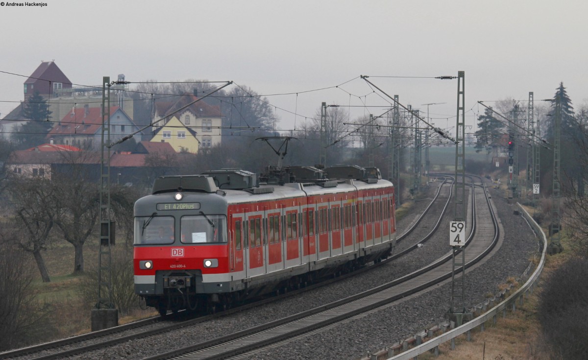 420 400-4 als Lt 73690 (Plochingen-Horb Gbf) bei Eutingen 19.1.14