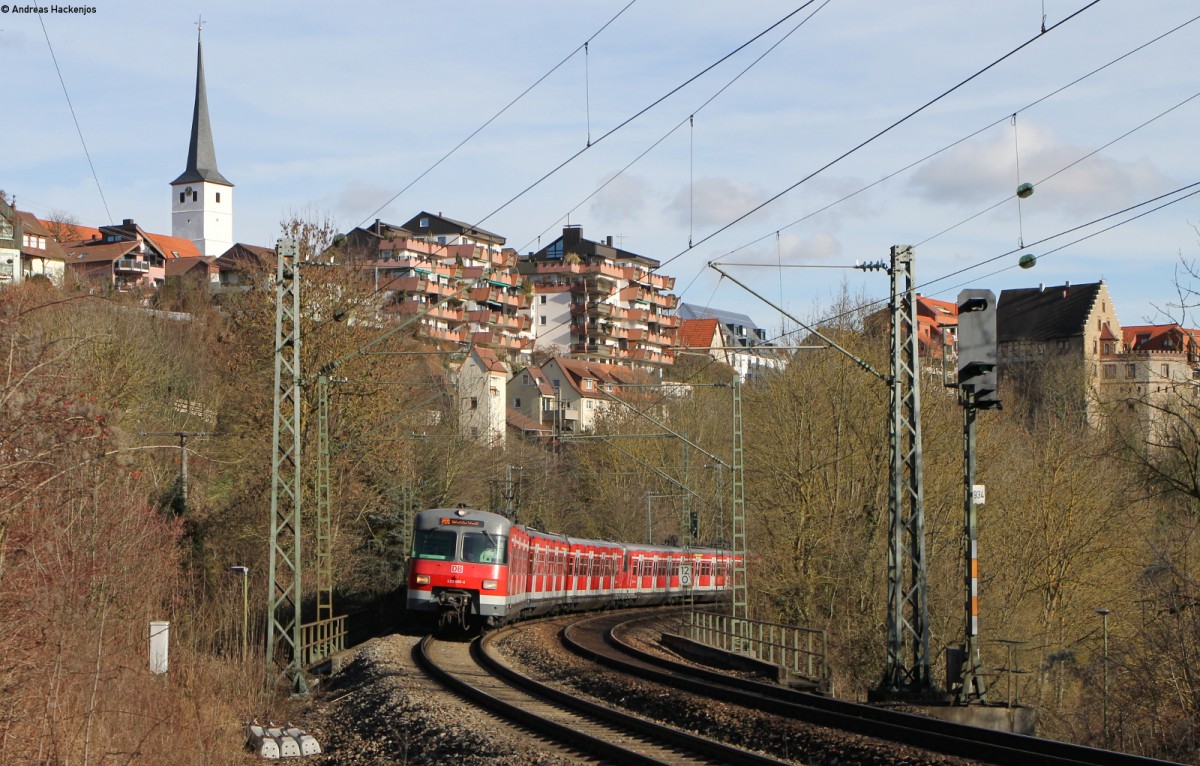 420 480-6 und 420 454-1 als S6 nach Weil der Stadt in Höfingen 28.1.14