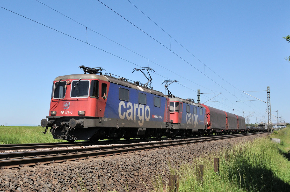  421 374-0 + 421 375-7 @ Wolfskehlen am 27.05.2017