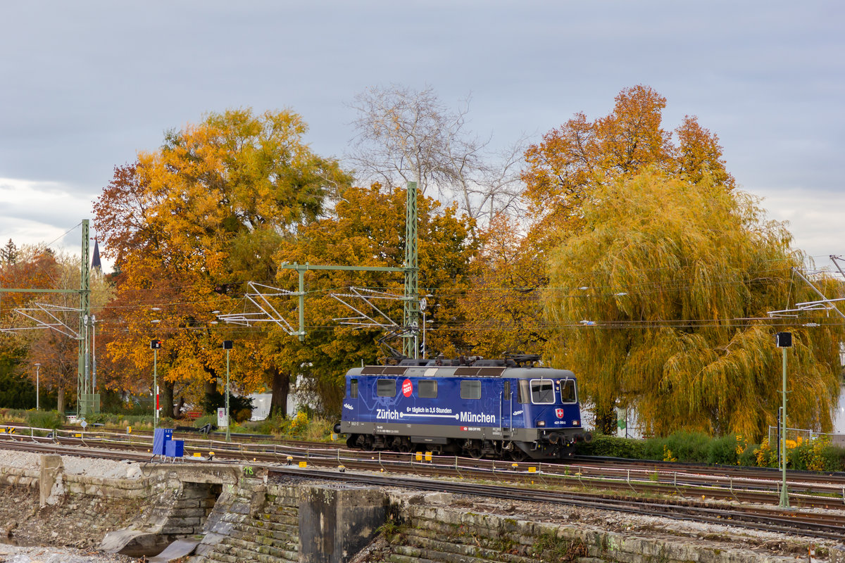421 392-2 rangiert in Lindau Hbf. 30.10.20