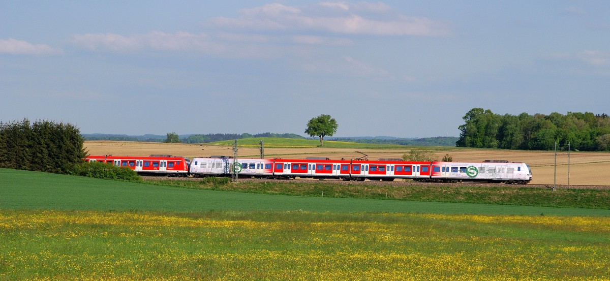 423 089 mit S6484 bei Trkenfeld (14.05.2013)