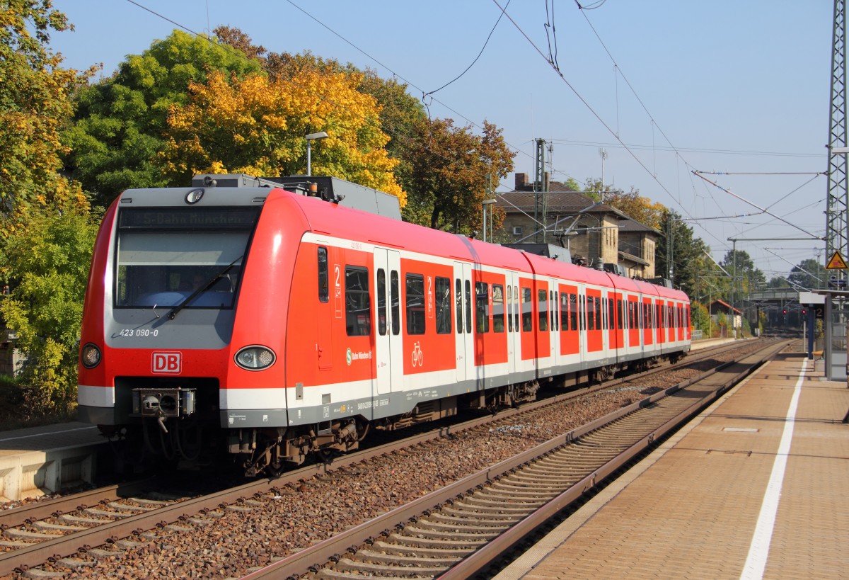 423 090-0 S-Bahn Mnchen in Hochstadt/ Marktzeuln am 08.10.2013.