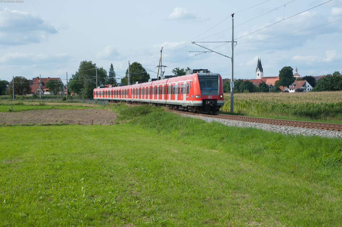 423 158 als S2 6009 von Altomünster nach München Ostbahnhof bei Markt Indersdorf, 21.08.2017